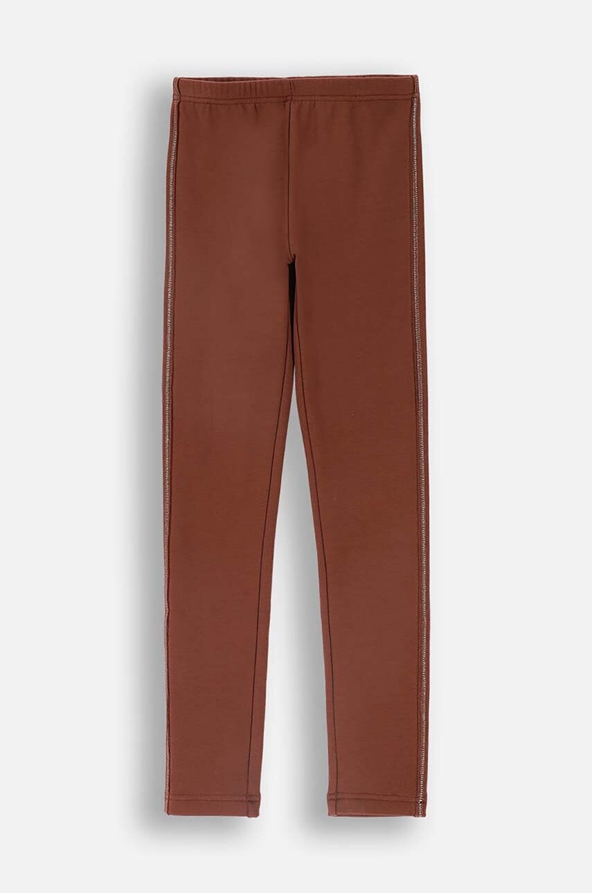 Coccodrillo leggins copii culoarea maro, neted, RODEO GIRL JUNIOR Coccodrillo leggins copii culoarea maro, neted, RODEO GIRL JUNIOR