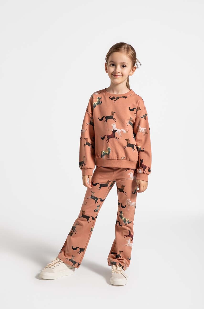 Coccodrillo leggins din bumbac pentru copii culoarea roz, modelator, RODEO GIRL KIDS