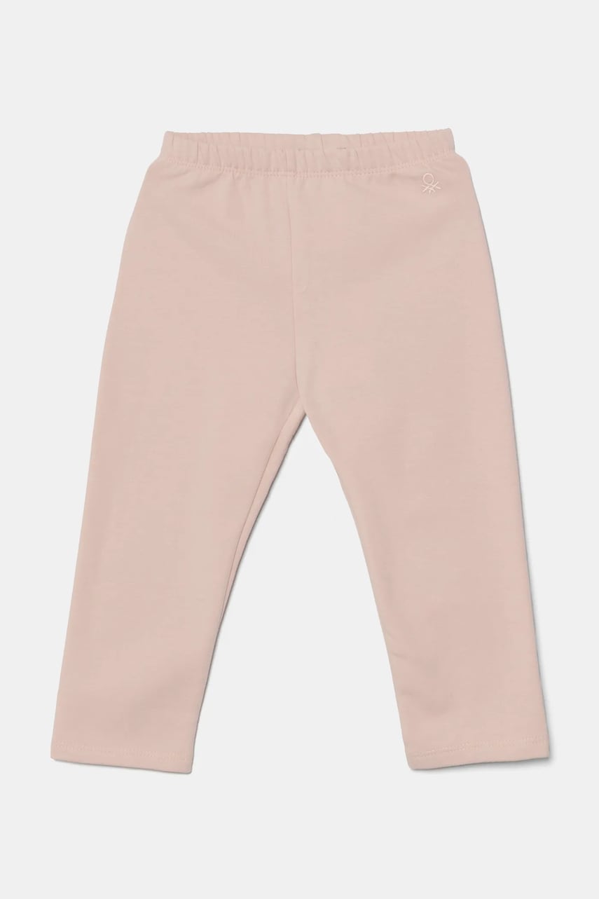 United Colors of Benetton leggins copii culoarea roz, neted, 35Q2GF019