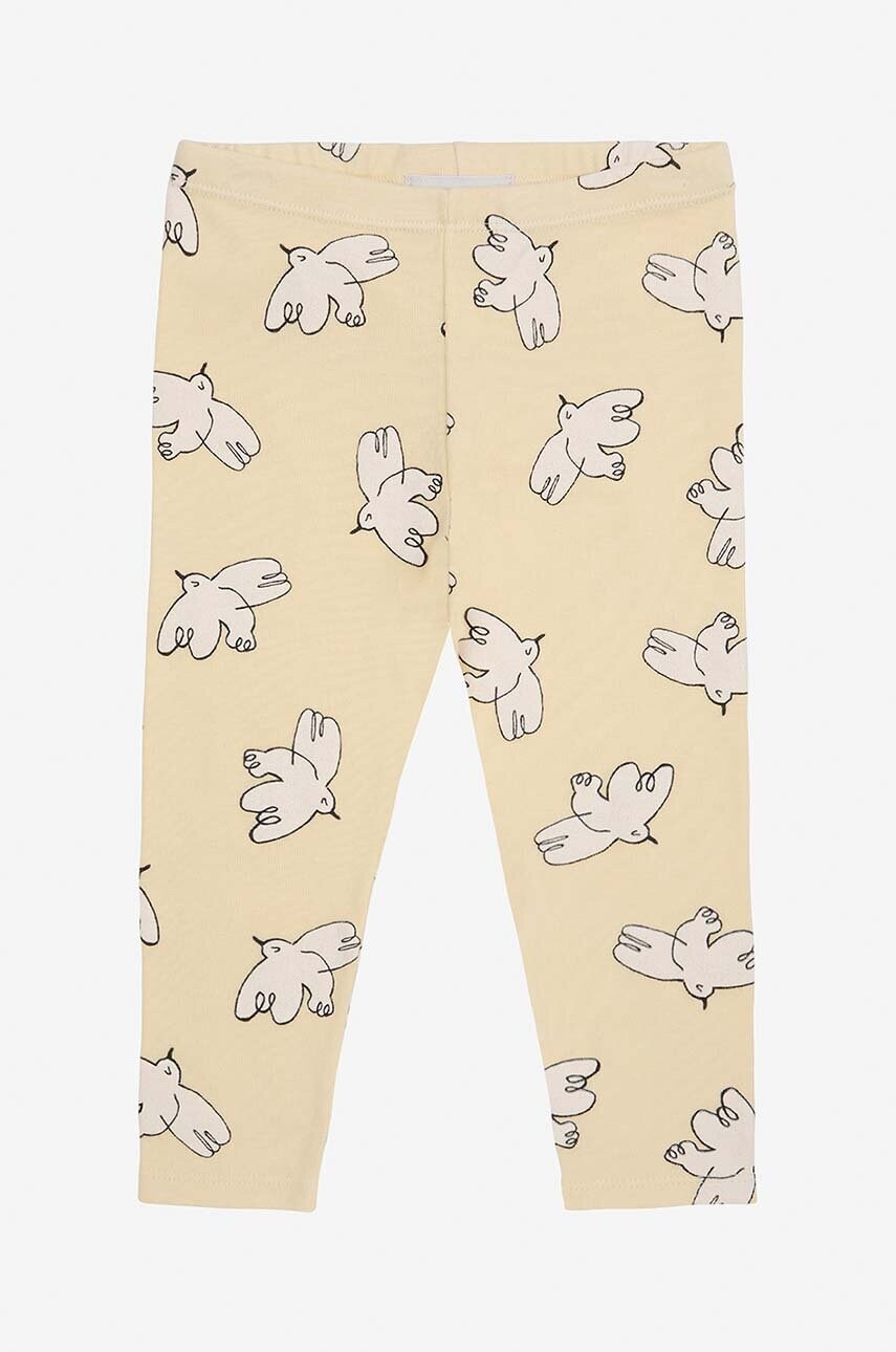 Bobo Choses leggins bebe Freedom Bird culoarea galben, modelator, 224AB050