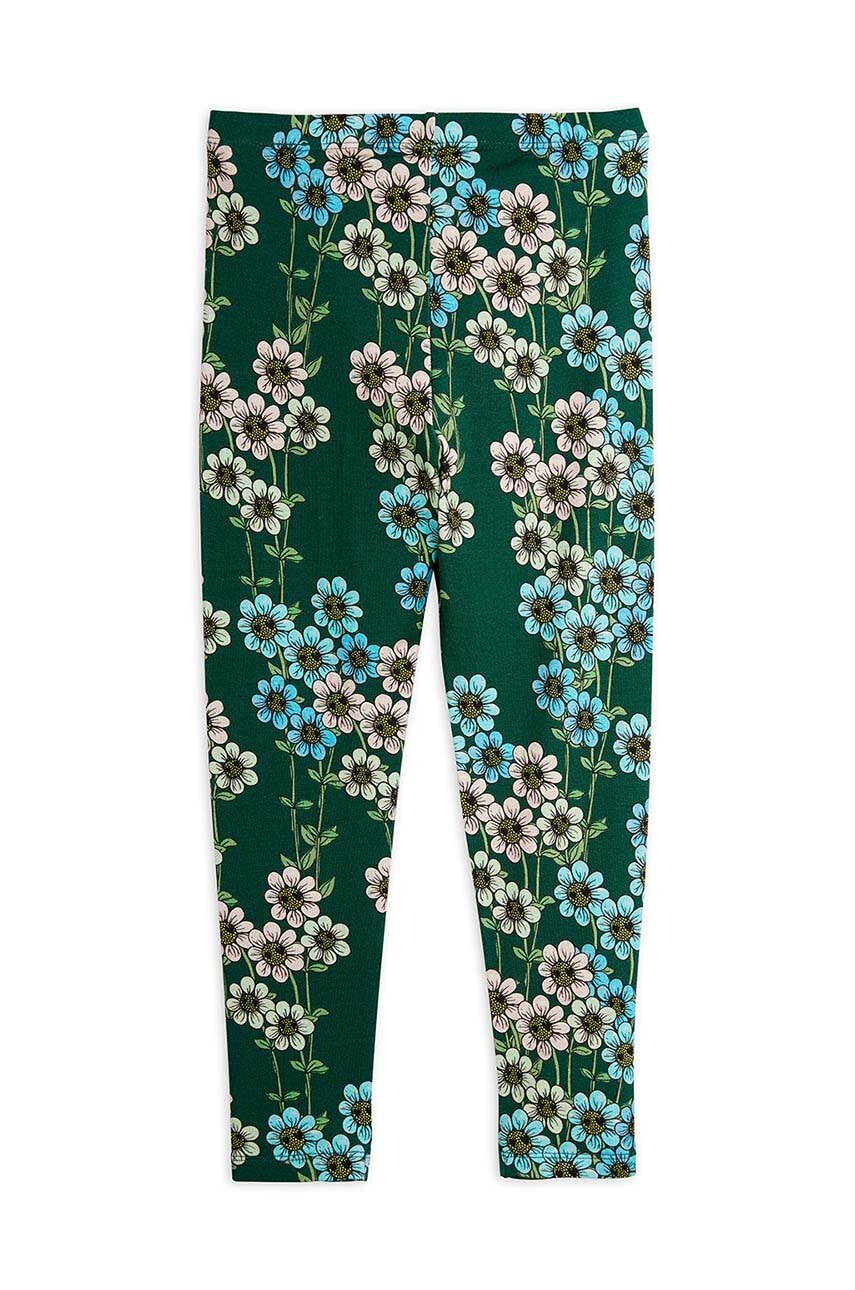 Детские леггинсы Mini Rodini Daisys цвет коричневый с узором 2473011775
