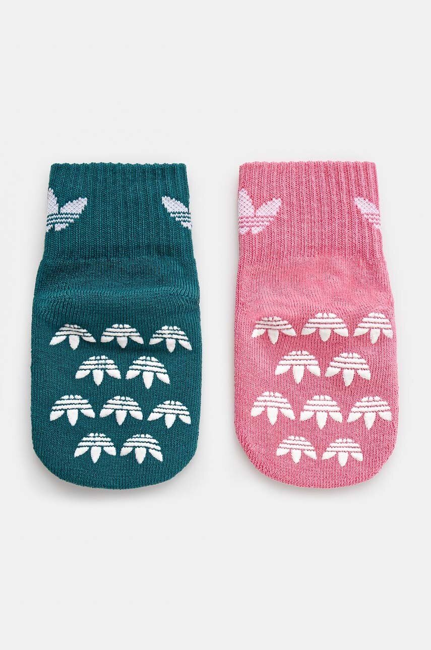 Дитячі шкарпетки adidas Originals ANT SLIP SOCK 2-pack колір рожевий IZ3472