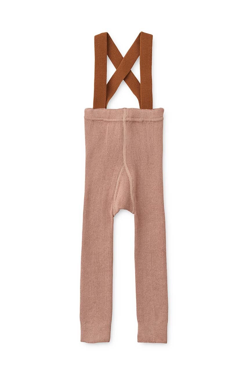 Детские хлопковые леггинсы Liewood Cuno Tights цвет розовый однотонные LW19162