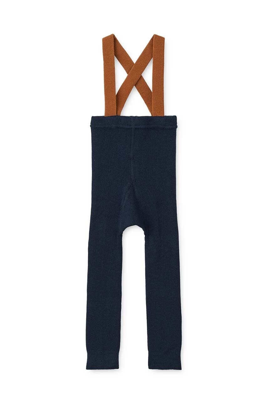 Liewood leggins din bumbac pentru bebeluși Cuno Tights culoarea albastru marin, neted, LW19162