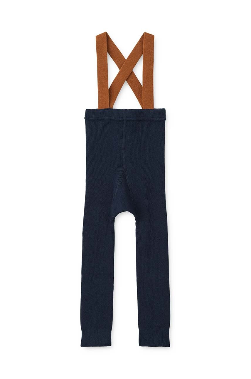 Liewood leggins din bumbac pentru bebeluși Cuno Tights culoarea albastru marin, neted, LW19162