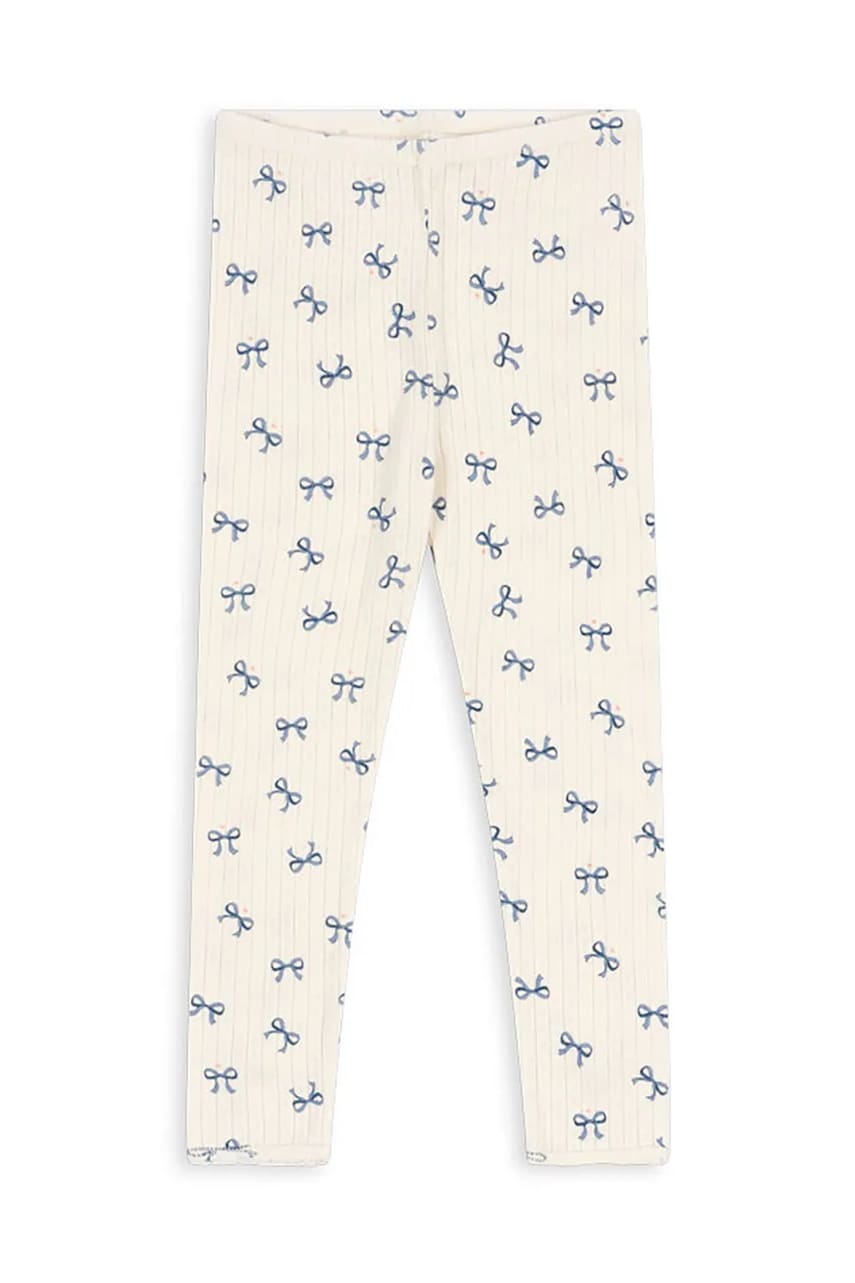 Konges Sløjd leggins din bumbac pentru copii MINNIE PANTS GOTS culoarea alb, modelator, KS102058 Konges Sløjd leggins din bumbac pentru copii MINNIE PANTS GOTS culoarea alb, modelator, KS102058
