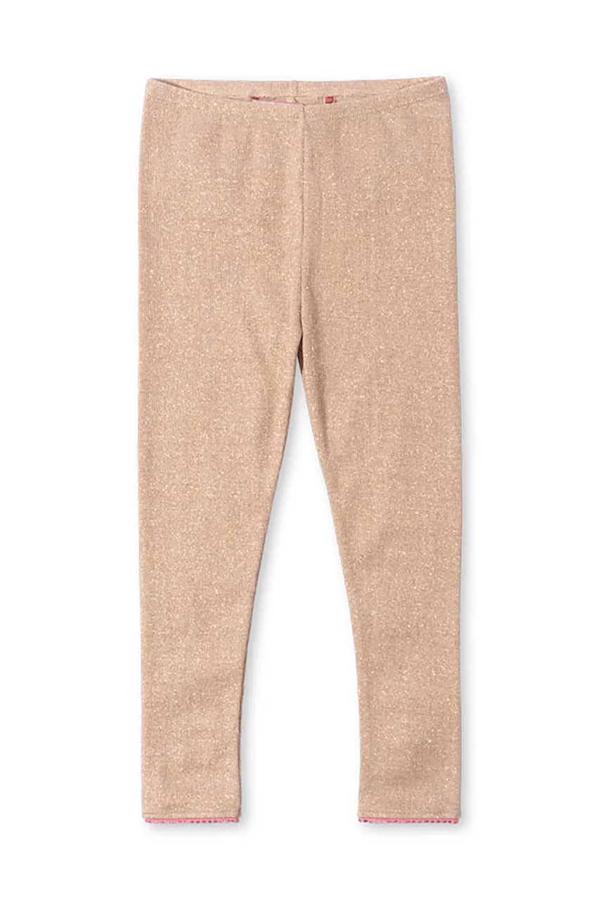 Konges Sløjd leggins copii ROLI PANTS culoarea bej, neted, KS102091