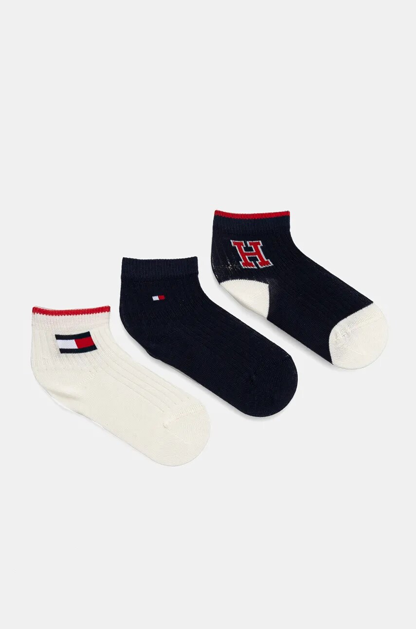 Levně Kojenecké ponožky Tommy Hilfiger 3-pack tmavomodrá barva, 701229881