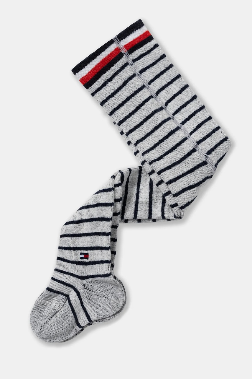 Levně Kojenecké punčocháče Tommy Hilfiger šedá barva, 701229886