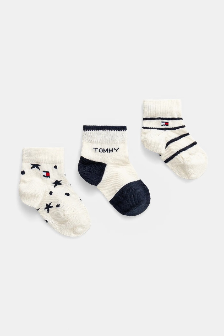 

Бебешки чорапи Tommy Hilfiger (3 чифта) в бежово 701229888, Бежов