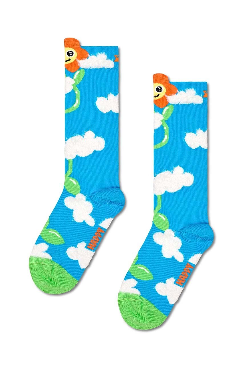 

Детски чорапи Happy Socks Kids Growing Flower Knee High Sock в синьо P001434, Син