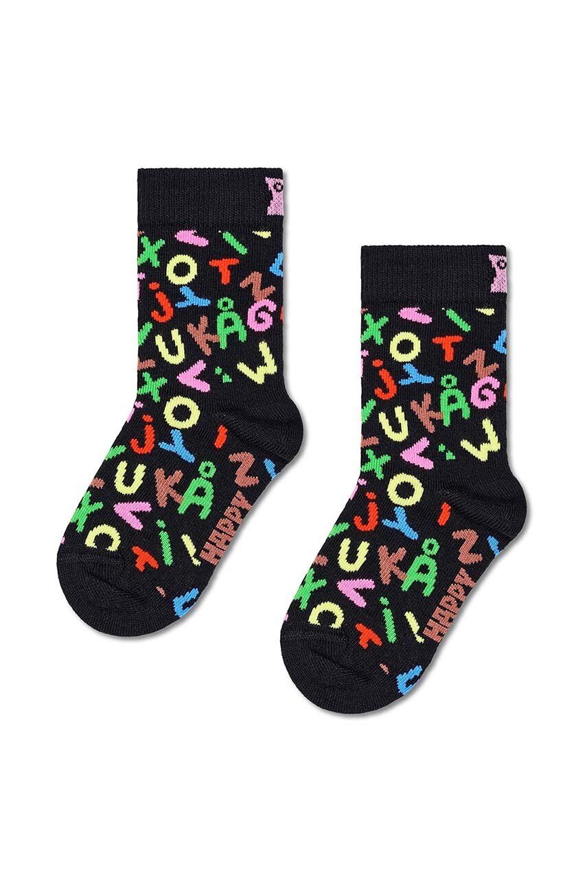 

Детски чорапи Happy Socks Kids Alphabet Sock в черно P001462, Черен
