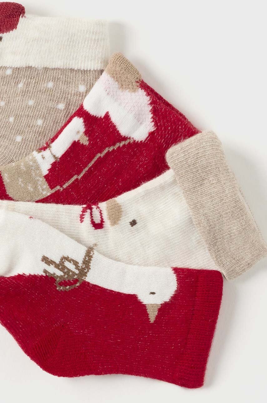 Детские носки Mayoral Newborn 4 шт цвет красный 9762