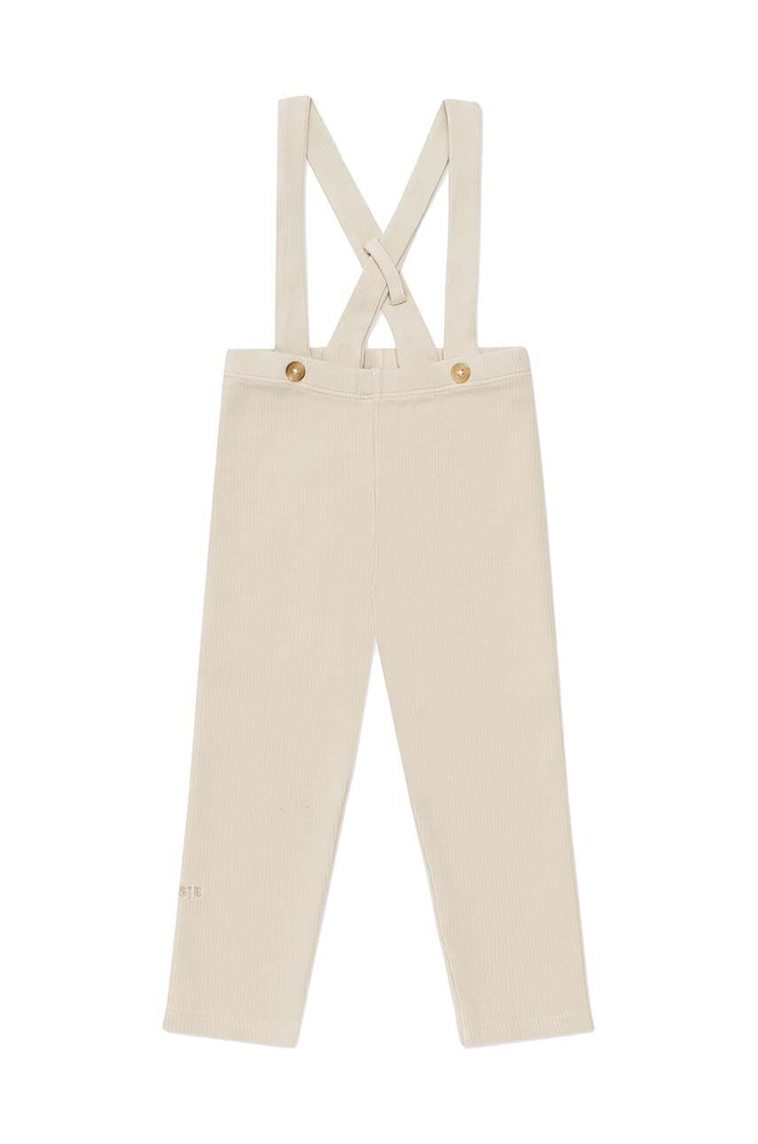 Donsje leggins bebe Deno Leggings culoarea bej, neted, 3035100