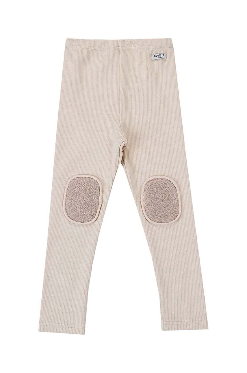 Donsje leggins copii Keene Leggings culoarea bej, neted, 4054300 Donsje leggins copii Keene Leggings culoarea bej, neted, 4054300