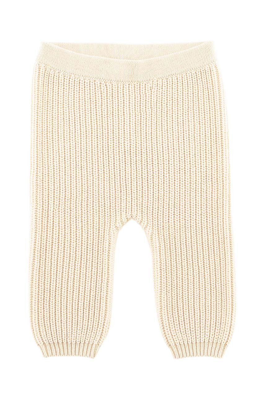 Детские хлопковые леггинсы Donsje Luca Trousers цвет бежевый однотонные 4090300