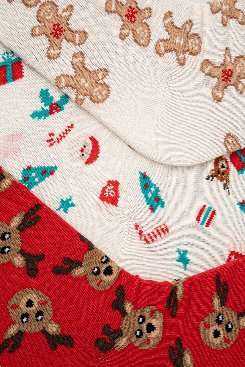 Носки United Colors of Benetton 3 шт цвет бежевый 6AO30703W Носки United Colors of Benetton 3 шт цвет бежевый 6AO30703W