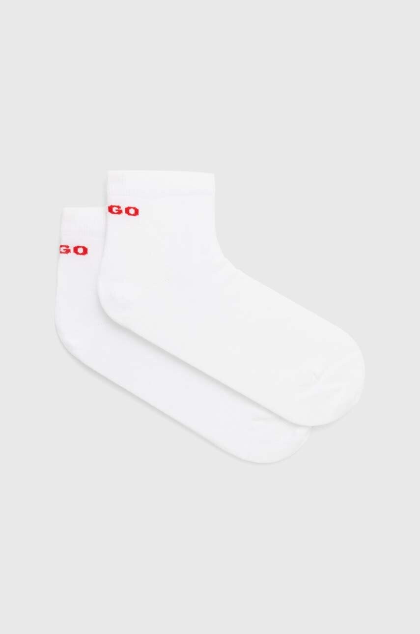 HUGO sosete 2-pack barbati, culoarea alb, 50516396