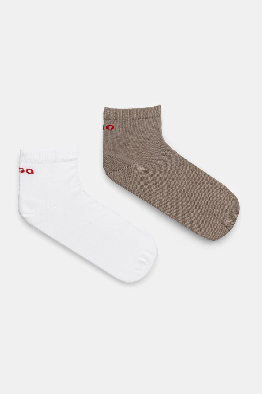 HUGO sosete 2-pack barbati, culoarea bej, 50516396