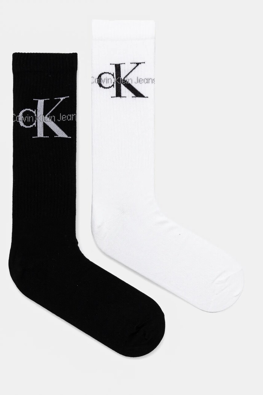 Levně Ponožky Calvin Klein Jeans 4-pack pánské, černá barva, 701229453