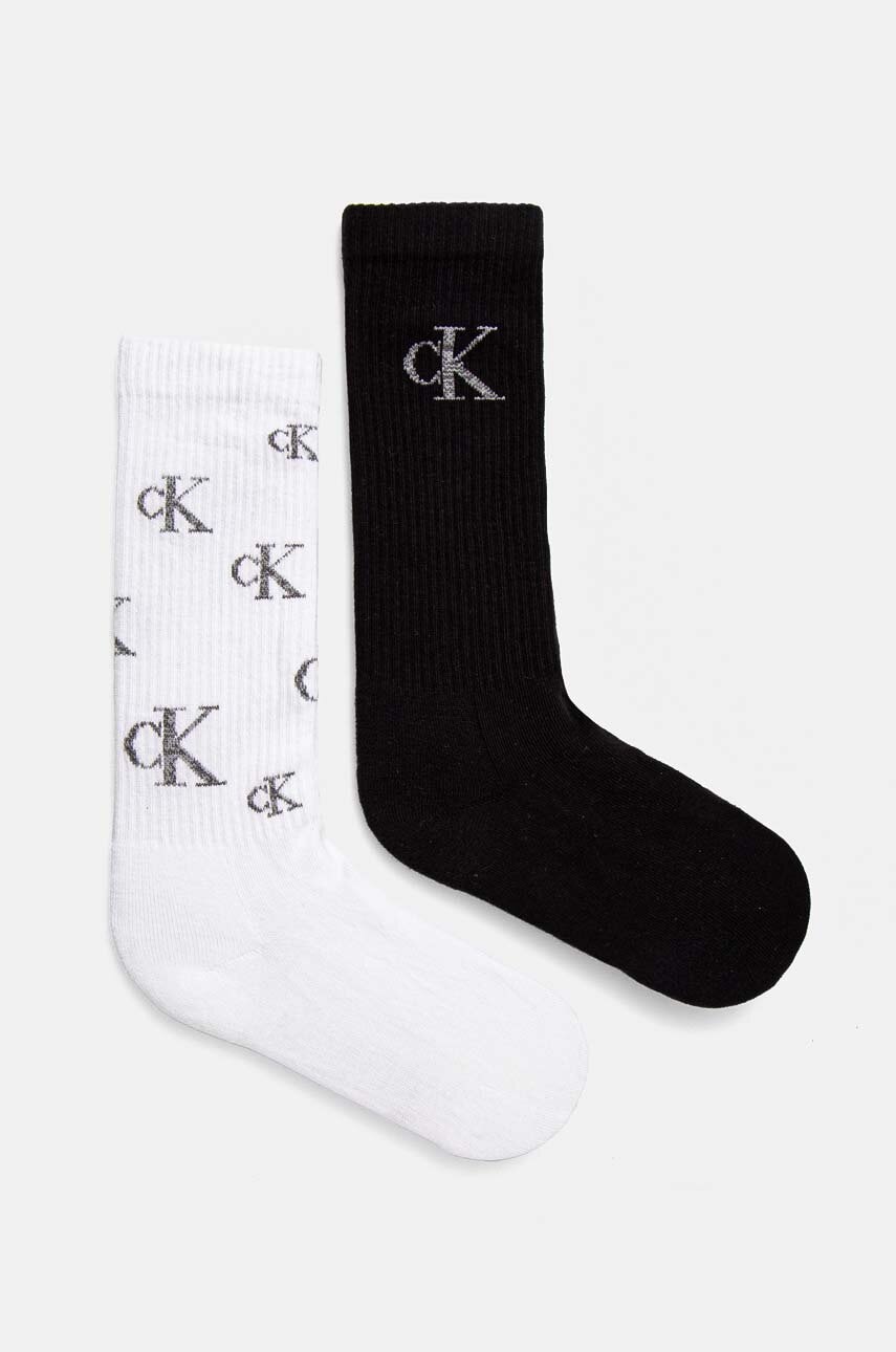Levně Ponožky Calvin Klein Jeans pánské, bílá barva, 701229456