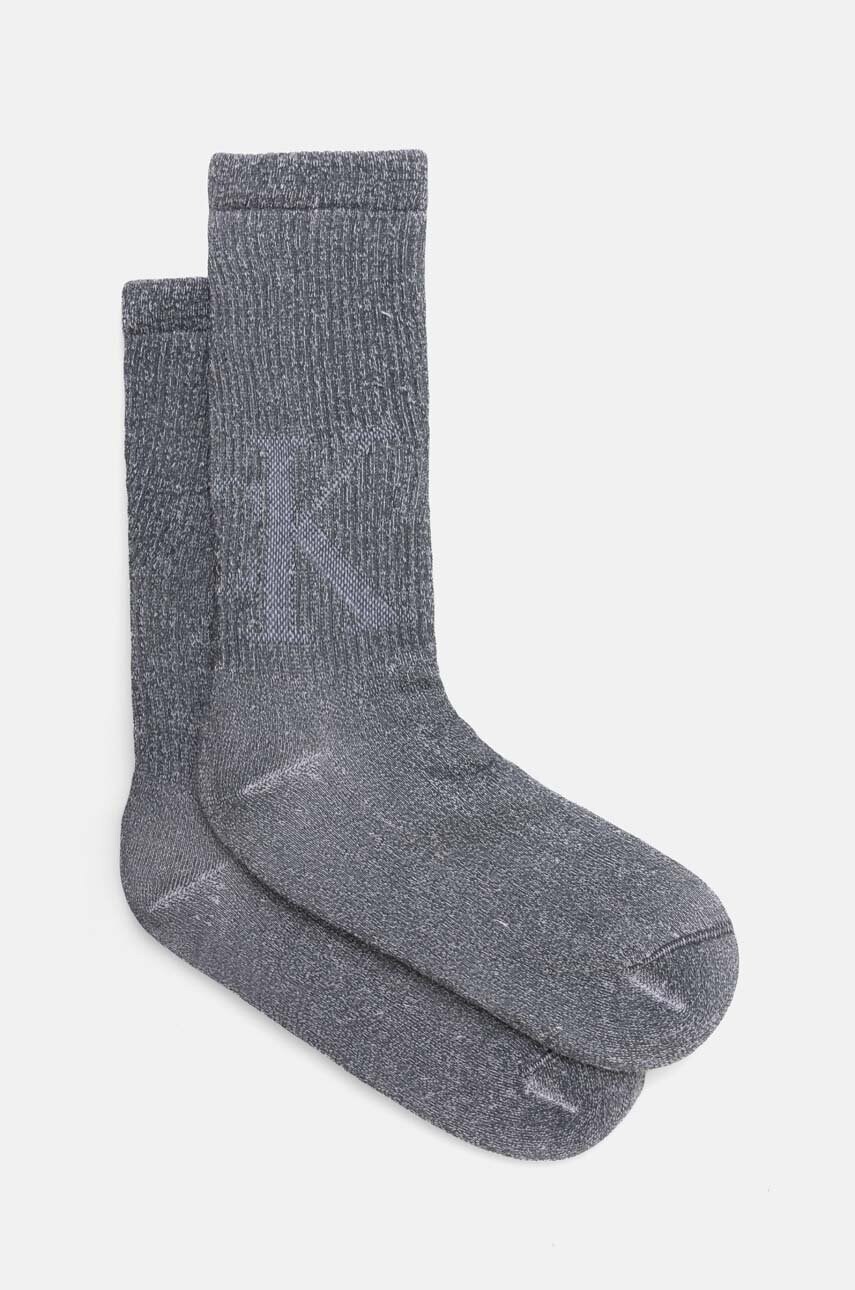 Levně Ponožky Calvin Klein Jeans pánské, šedá barva, 701229794