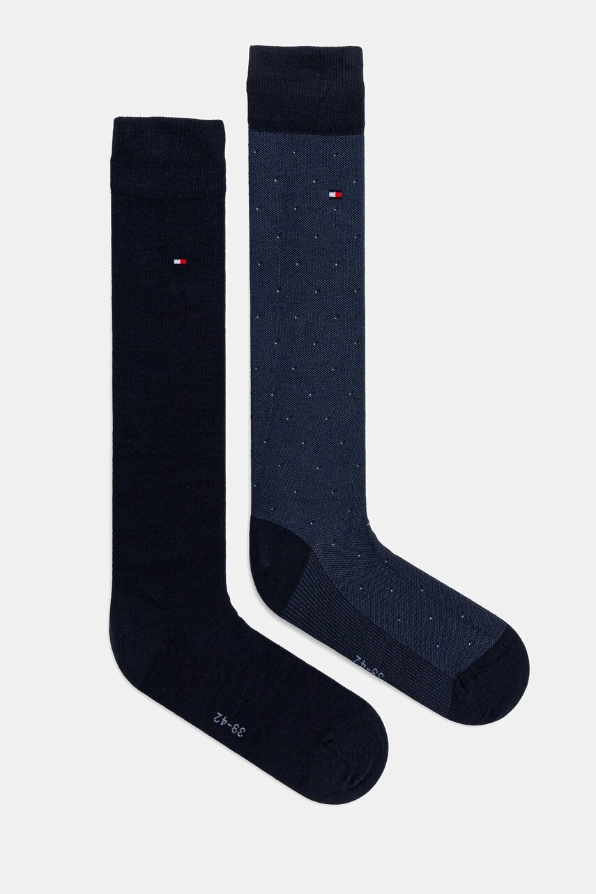 Levně Ponožky Tommy Hilfiger 4-pack pánské, tmavomodrá barva, 101013215