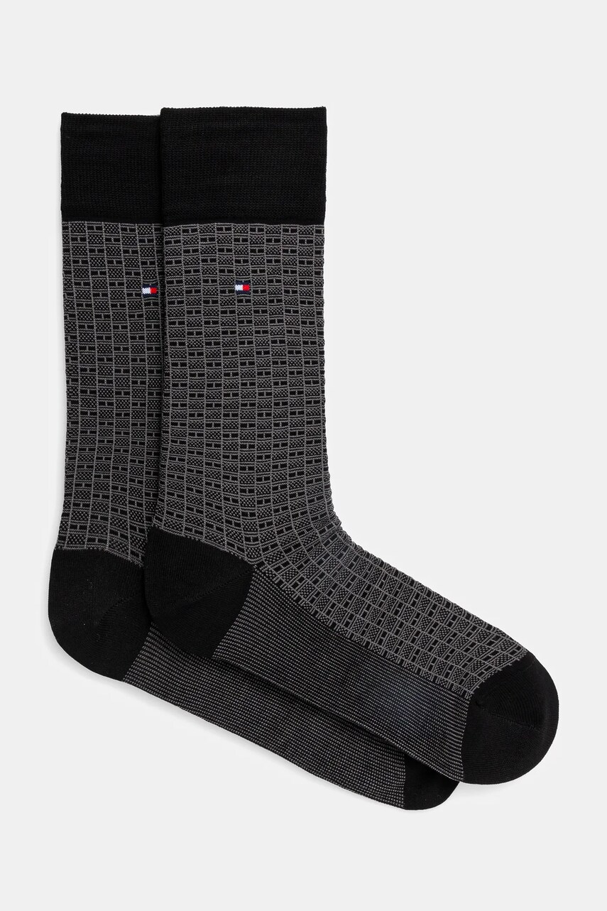 Levně Ponožky Tommy Hilfiger pánské, černá barva, 701230606