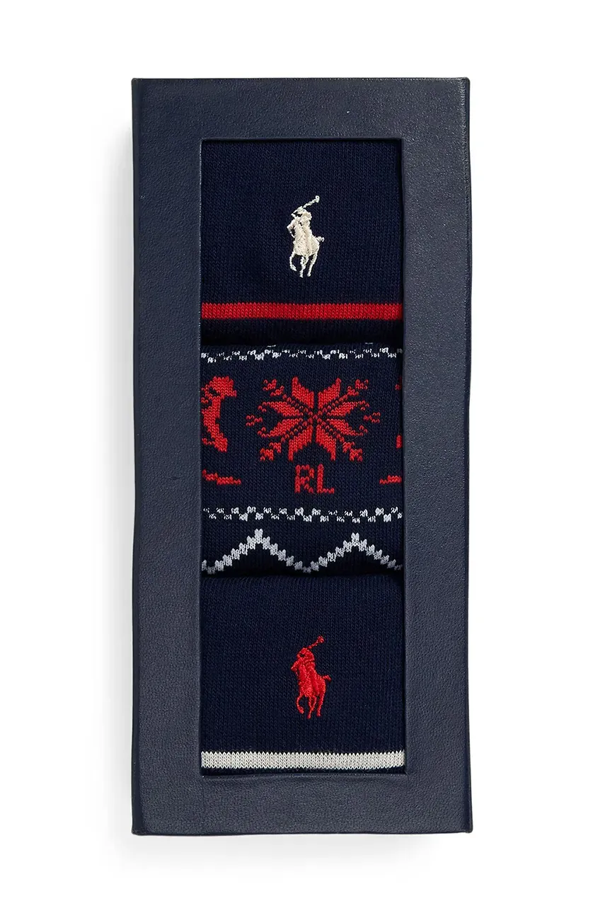 Носки Polo Ralph Lauren 3 шт мужские цвет серый 449958864 Носки Polo Ralph Lauren 3 шт мужские цвет серый 449958864