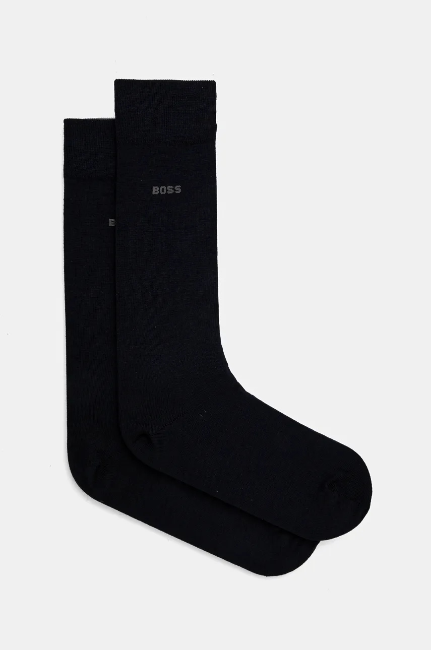 BOSS sosete de lana 2-pack culoarea albastru marin, 50509431