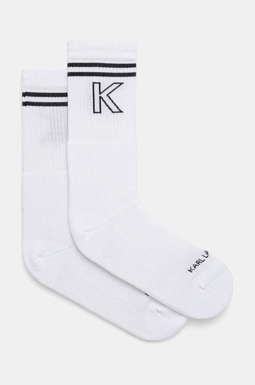 Karl Lagerfeld sosete barbati, culoarea alb, 544101.805506