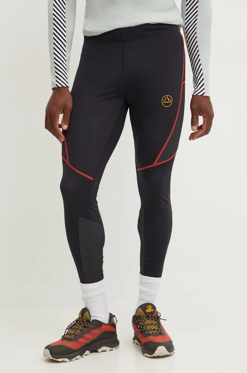 LA Sportiva leggins sport Triumph barbati, culoarea negru, cu imprimeu, P32999100 LA Sportiva leggins sport Triumph barbati, culoarea negru, cu imprimeu, P32999100