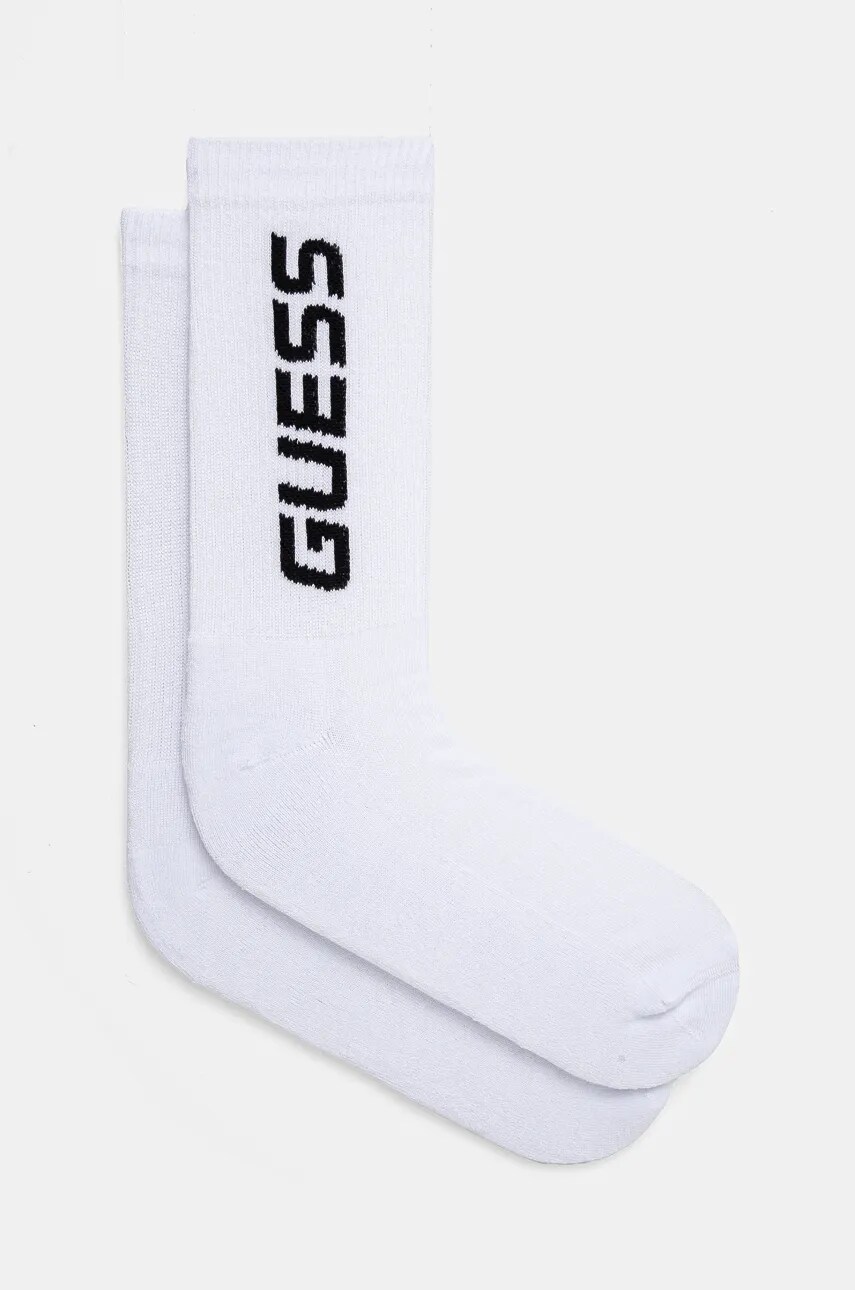 Levně Ponožky Guess pánské, bílá barva