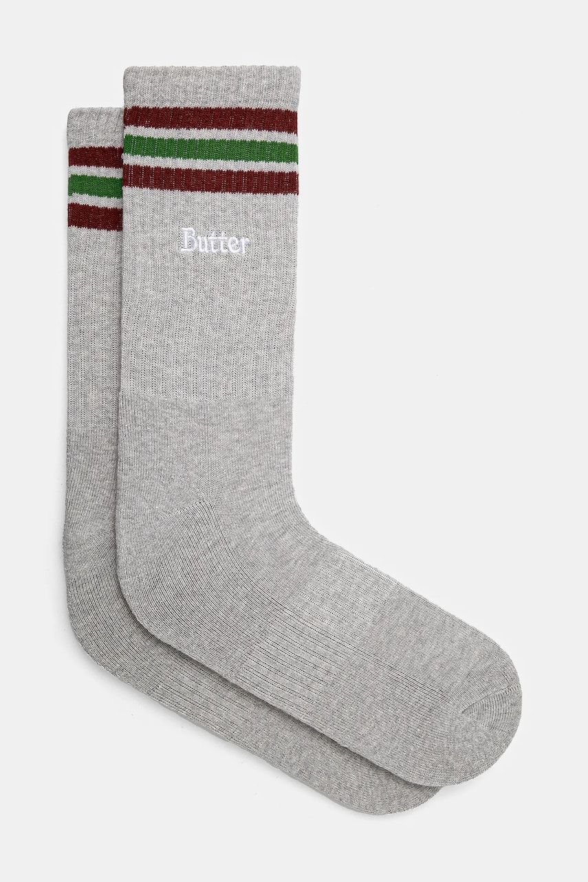Butter Goods sosete Stripe Socks barbati, culoarea gri, BG243912