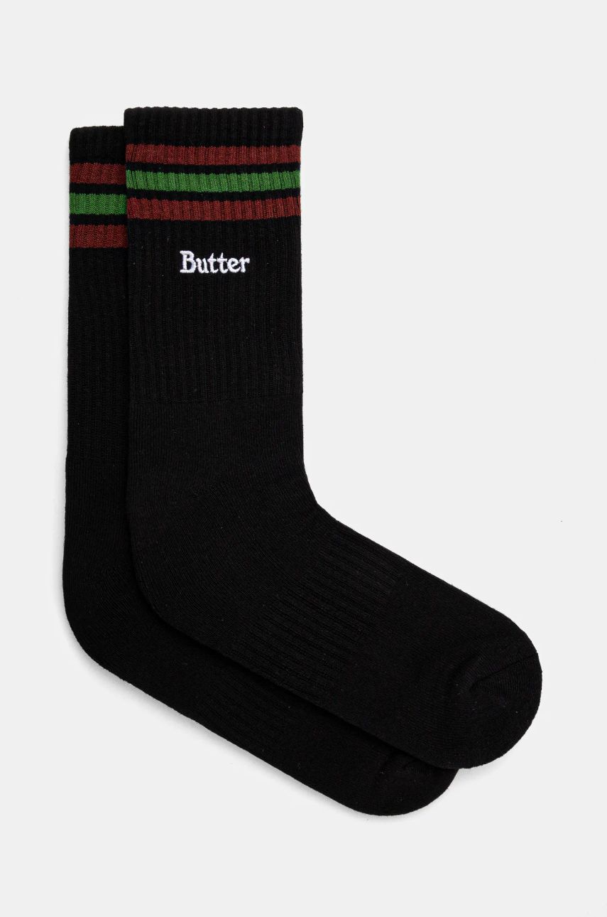 Butter Goods sosete Stripe Socks barbati, culoarea negru, BG243912