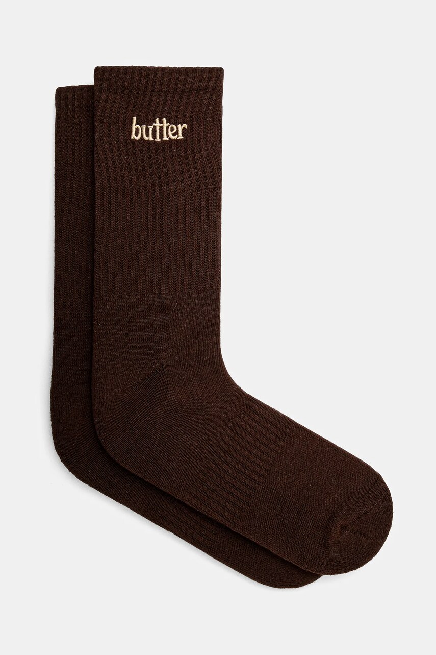 Butter Goods sosete Basic Socks barbati, culoarea maro, BG243910