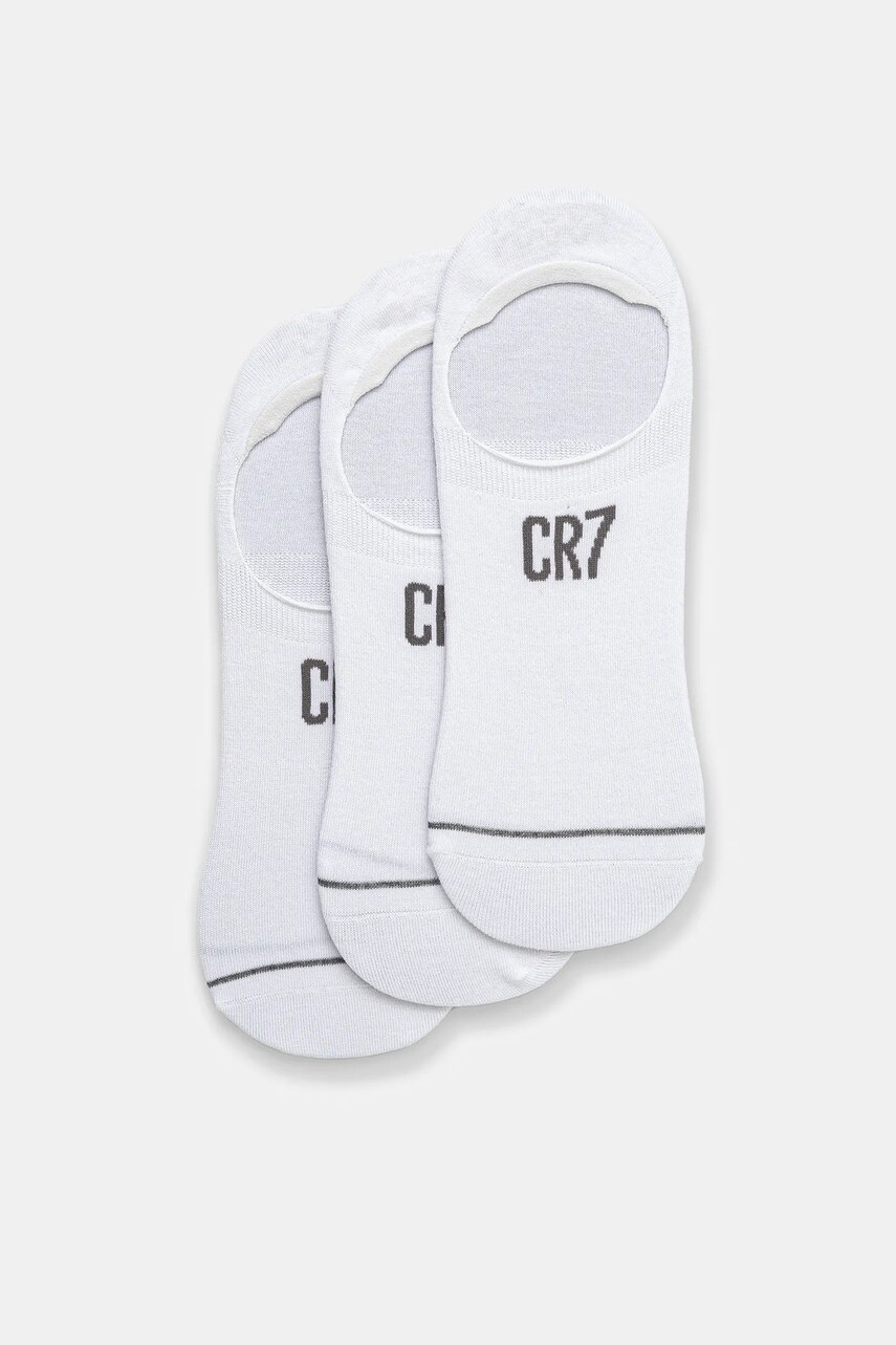 Levně Ponožky CR7 Cristiano Ronaldo 3-pack pánské, bílá barva, 8193-65-1