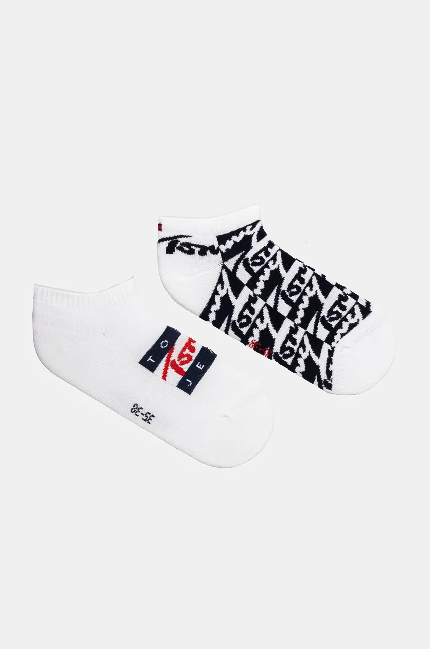 Tommy Jeans sosete 2-pack culoarea alb, 701229895