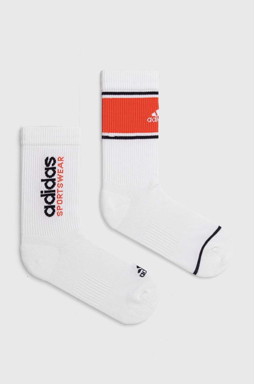 adidas sosete 2-pack culoarea alb, IW2919