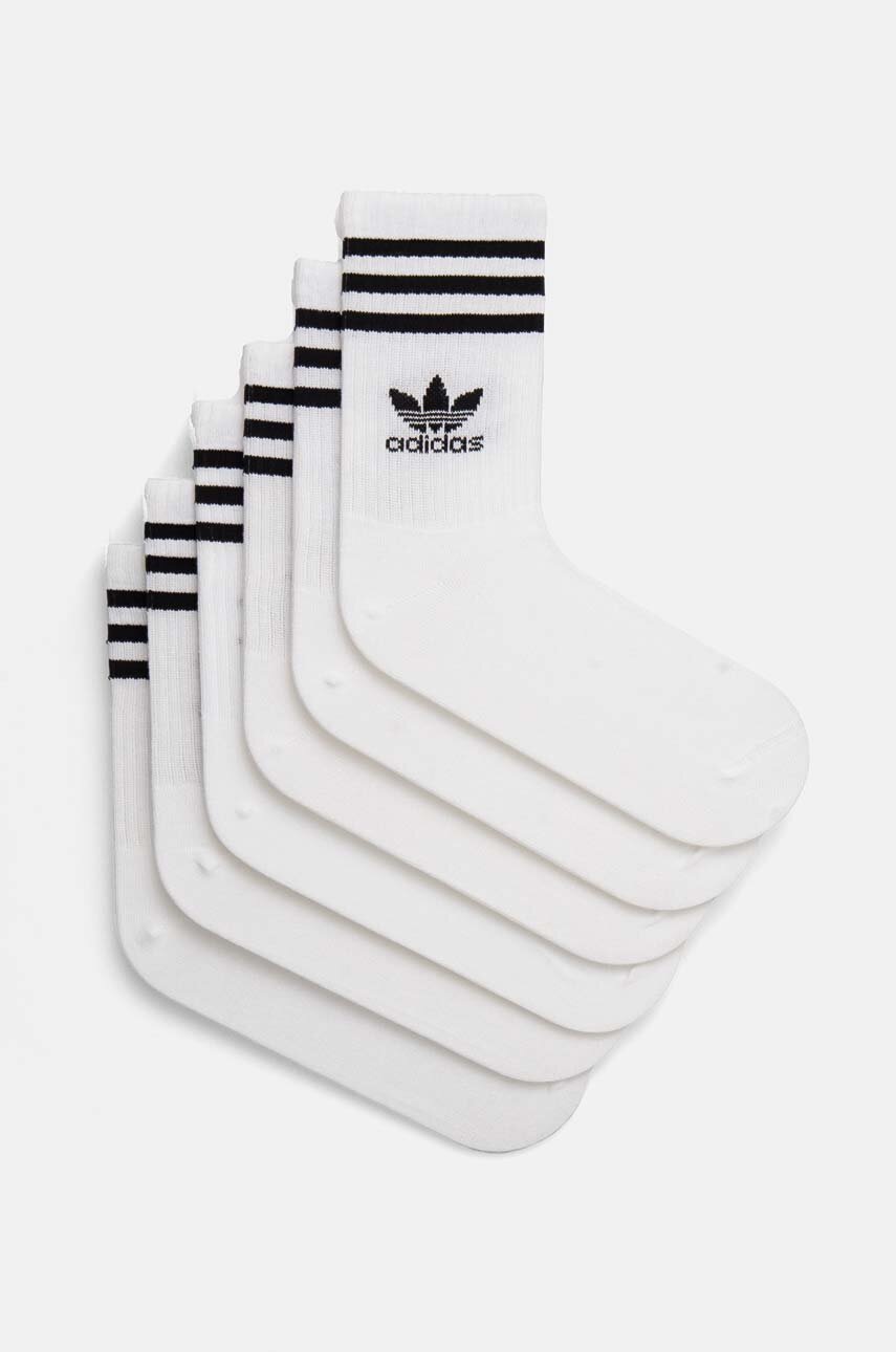 adidas Originals șosete Adicolor culoarea alb, JE1828