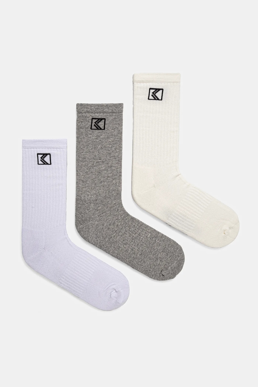 Karl Kani sosete 3-pack culoarea gri, 30030006 Karl Kani sosete 3-pack culoarea gri, 30030006