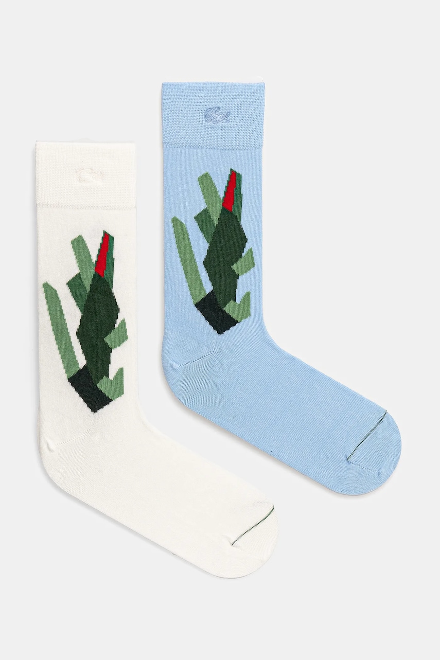 Lacoste sosete 2-pack culoarea alb, RA3148