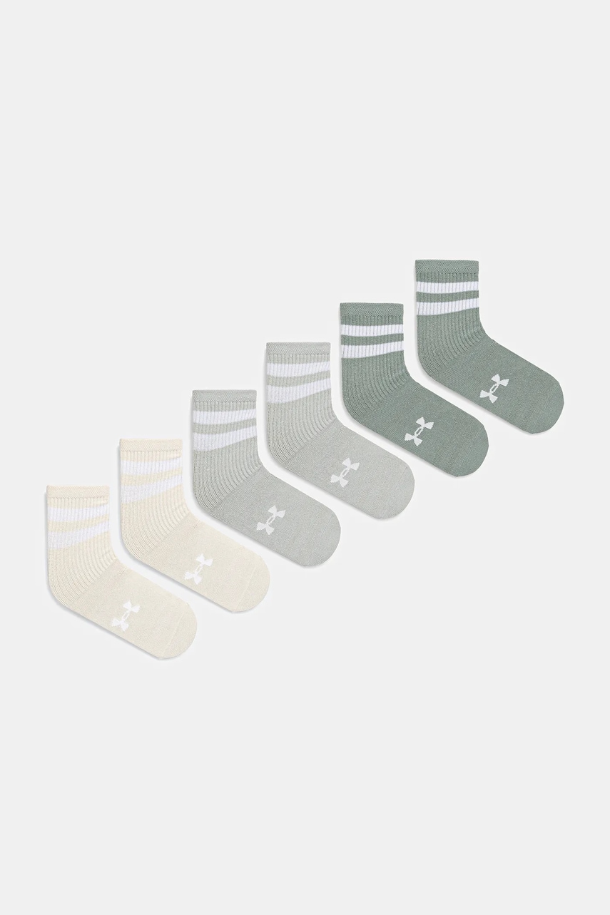 Under Armour șosete 6-pack culoarea alb, 1387058