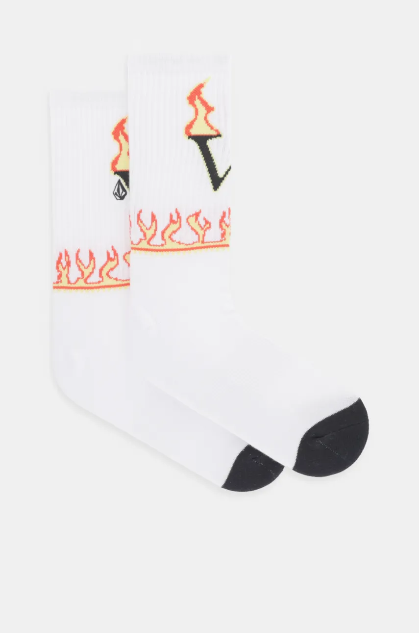 Volcom sosete x FERGUS PURCELL culoarea alb, D6332402
