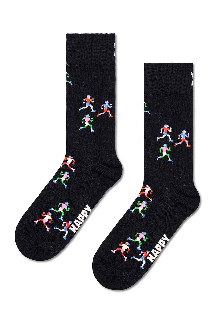 

Чорапи Happy Socks Runners Sock в черно P001512, Черен