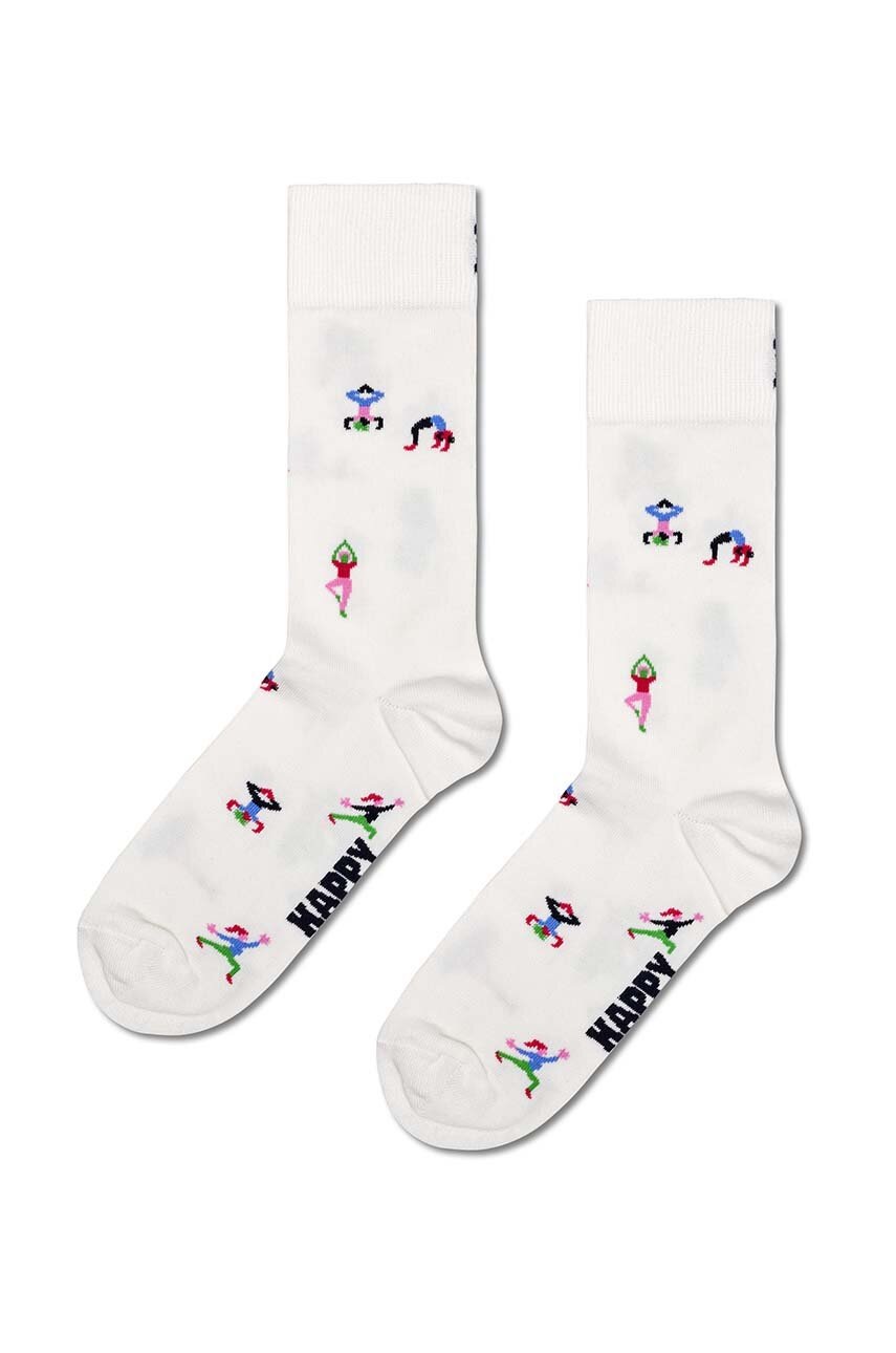 

Чорапи Happy Socks Yogi Sock в бяло P001513, Бял