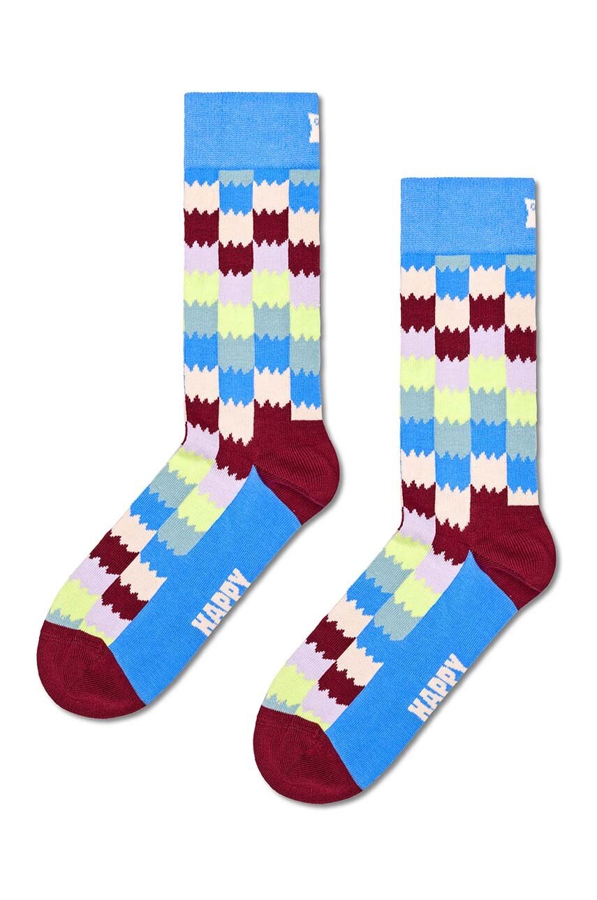 

Чорапи Happy Socks Dizzy Check Sock в синьо P001558, Син