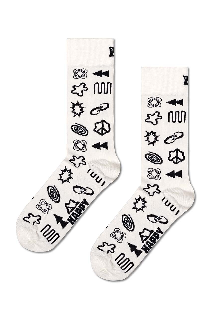 

Чорапи Happy Socks Techy Sock в бяло P001550, Бял