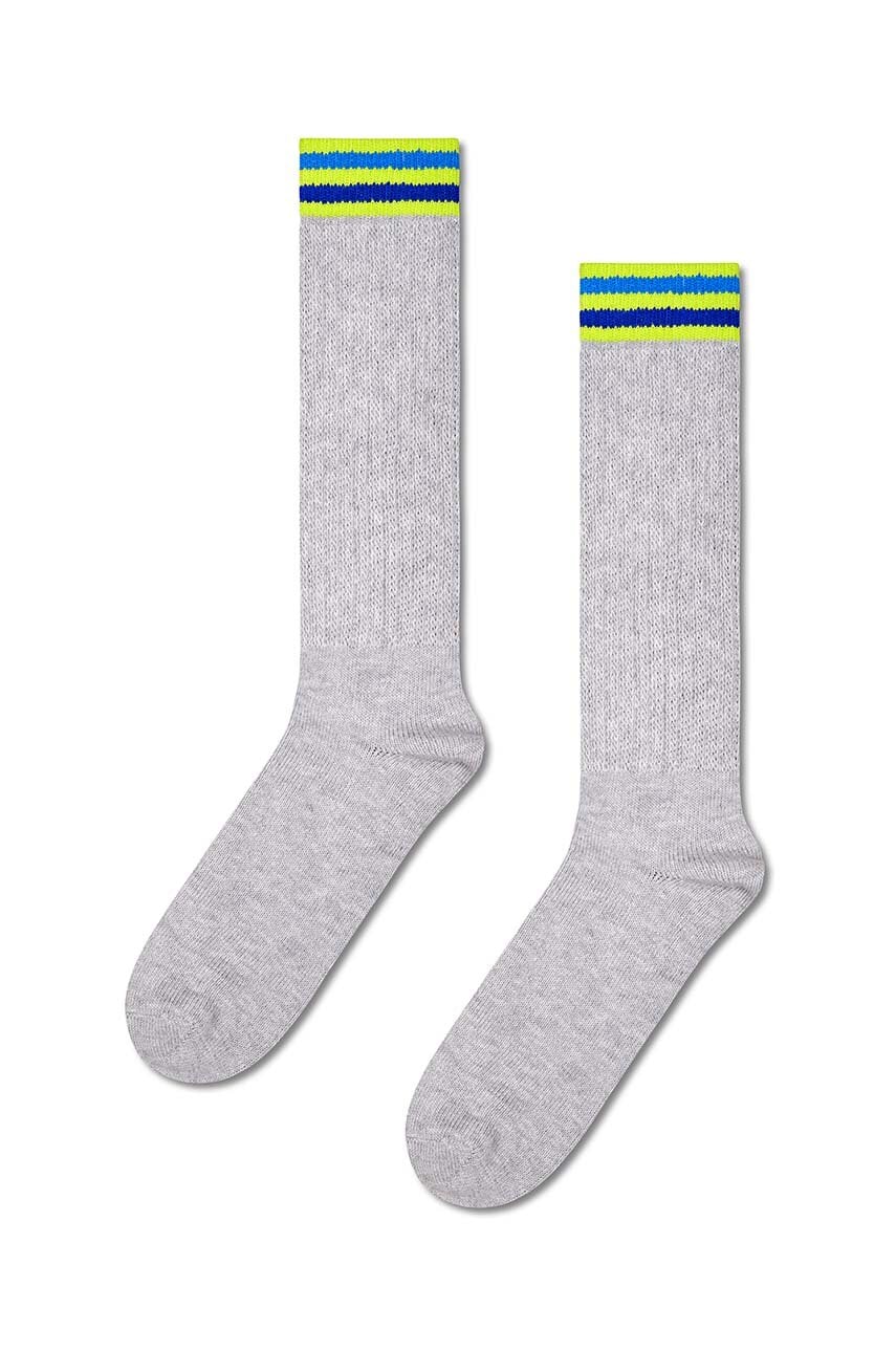 Happy Socks sosete Sneaker Slouch Sock culoarea gri, P001609 Happy Socks sosete Sneaker Slouch Sock culoarea gri, P001609