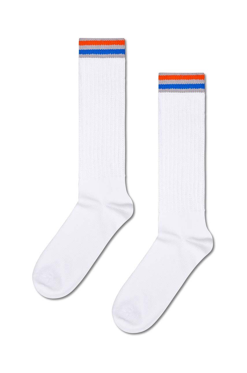 Happy Socks sosete Sneaker Slouch Sock culoarea alb, P001610